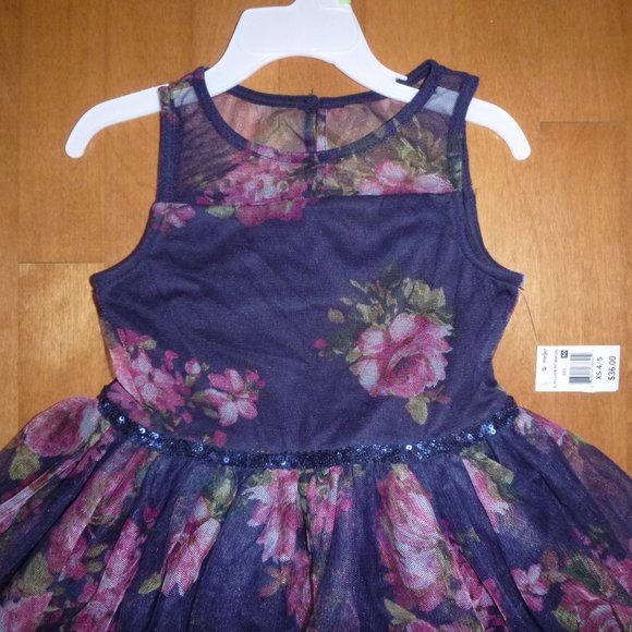 Girls Lilt Hi Lo Sheer Floral Party Dress Size XS 4/5 Sm 6/6X Med 7/8 Summer NWT - Picture 3 of 3